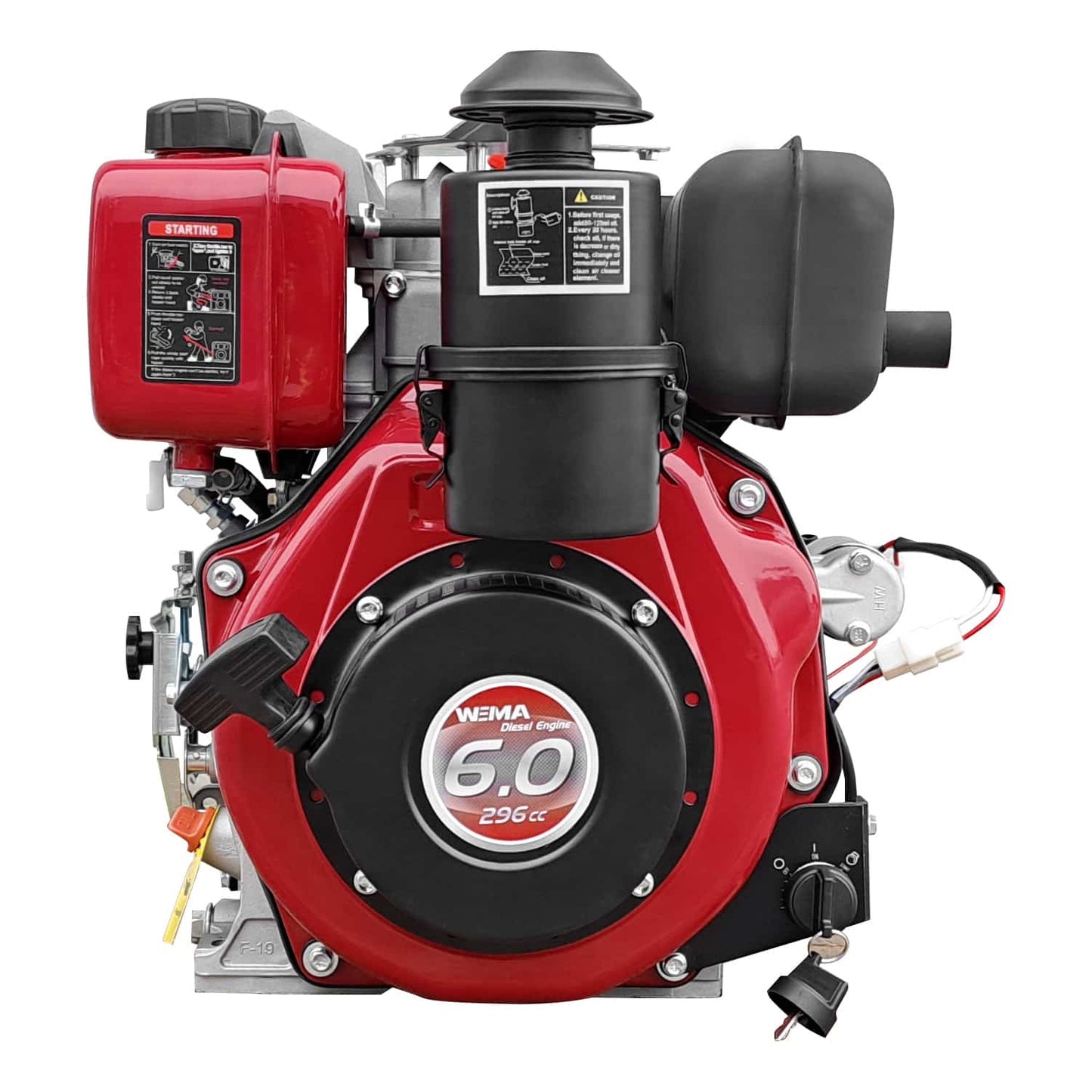 Dieselmotor Weima WM178FE mit Ölbadluftfilter mit Keilwelle (25 mm)