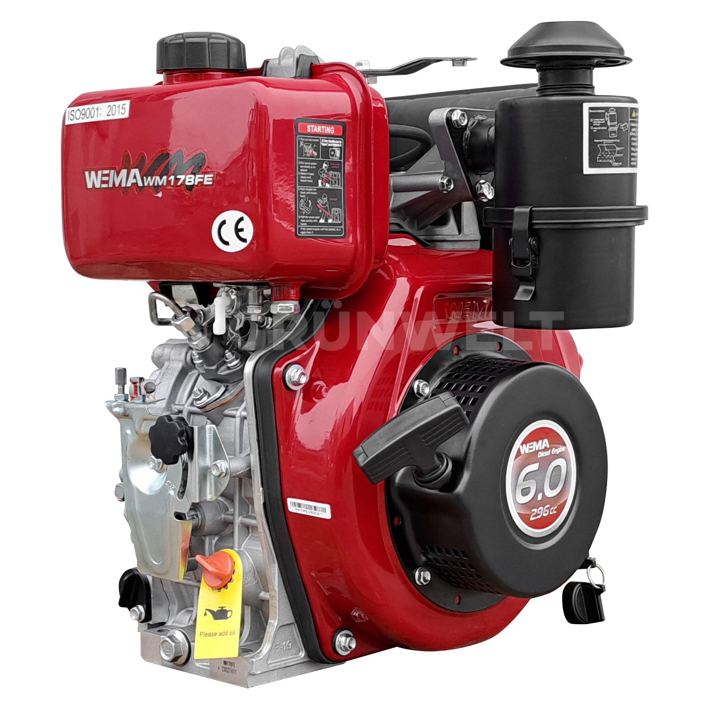 Dieselmotor Weima WM178FE mit Ölbadluftfilter