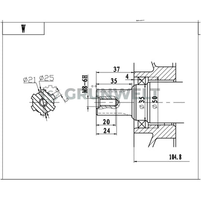 Dieselmotor Weima WM186FBE mit Keilwelle (25 mm)