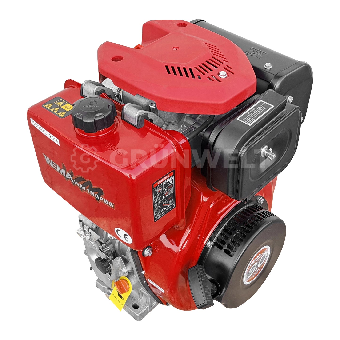 Dieselmotor Weima WM186FBE mit Papierluftfilter und Schutzabdeckung