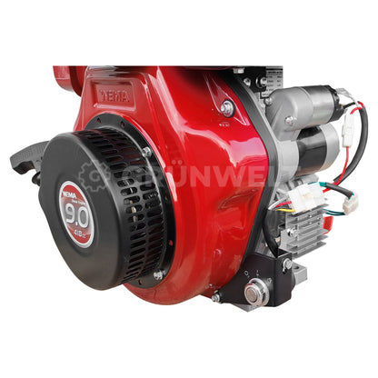 Dieselmotor Weima WM186FBE mit Papierluftfilter und Schutzabdeckung