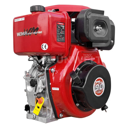 Dieselmotor Weima WM186FBE mit Papierluftfilter und Schutzabdeckung