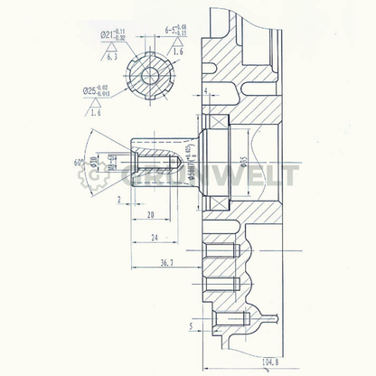 Dieselmotor Weima WM188FBE / ZYL mit Keilwelle (25 mm)