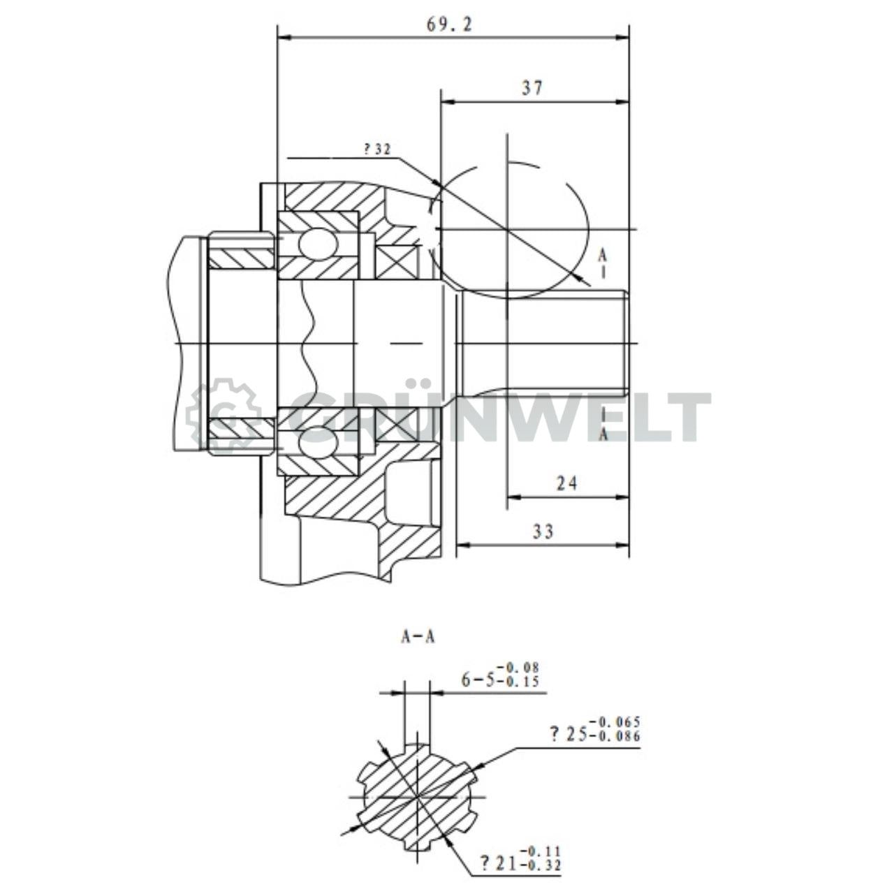 Benzinmotor Weima WM190F-T mit Keilwelle (25 mm)