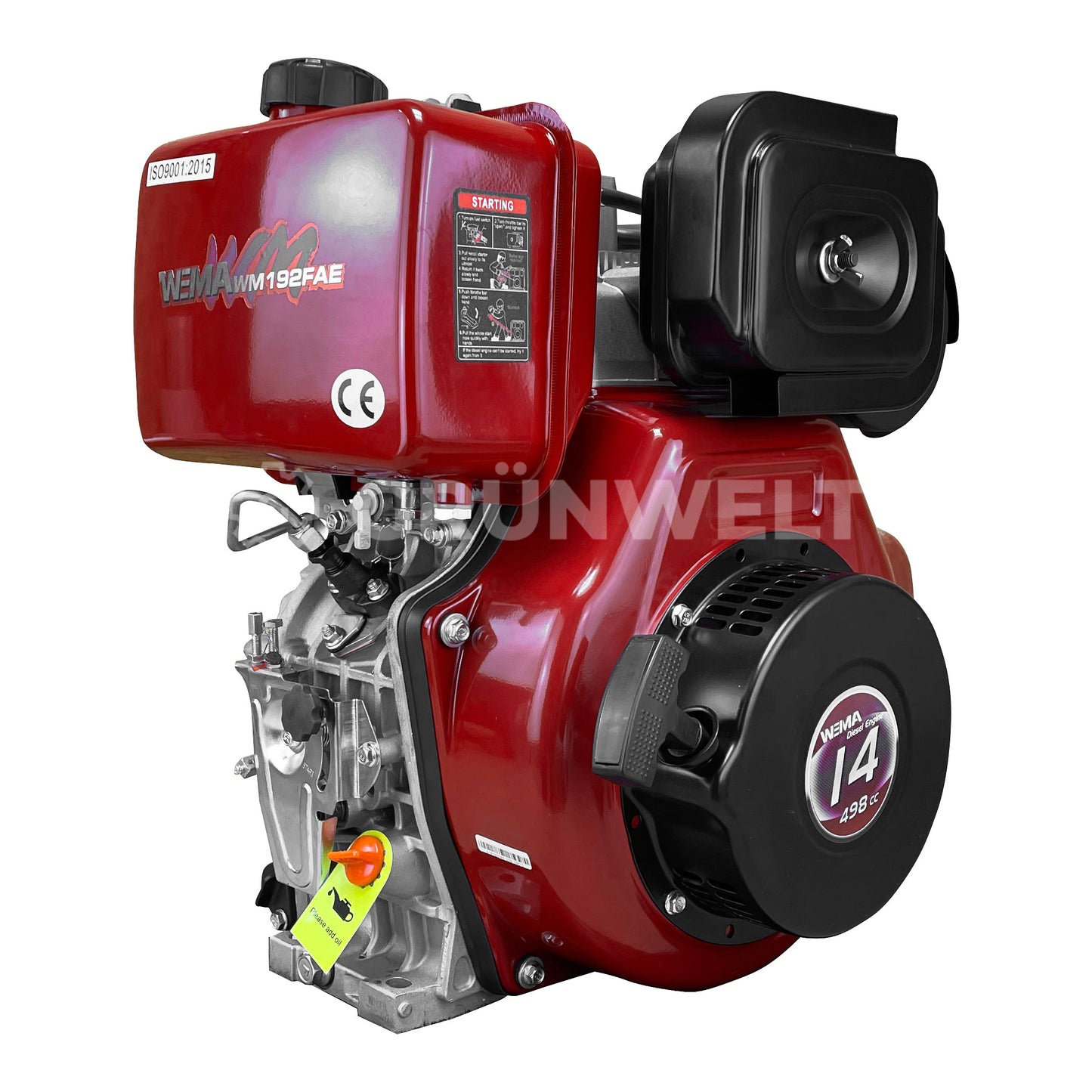 Dieselmotor Weima WM192FAE mit Papierluftfilter